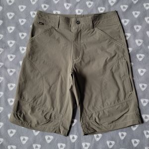 Kuhl Renegade Men's Sz 32 Shorts Brown Beige Cargo Outdoors Hiking Nylon Trail